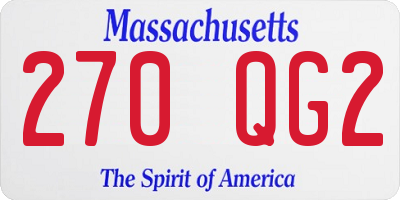 MA license plate 270QG2