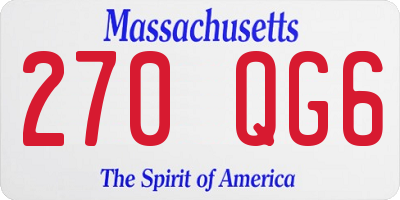 MA license plate 270QG6