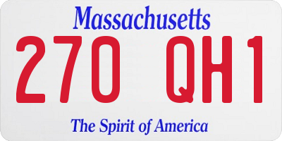 MA license plate 270QH1