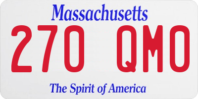 MA license plate 270QM0