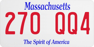 MA license plate 270QQ4