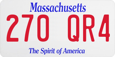 MA license plate 270QR4