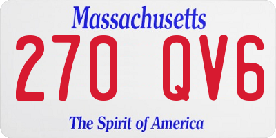 MA license plate 270QV6