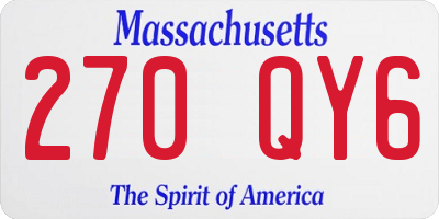 MA license plate 270QY6
