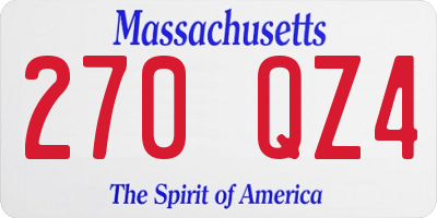 MA license plate 270QZ4