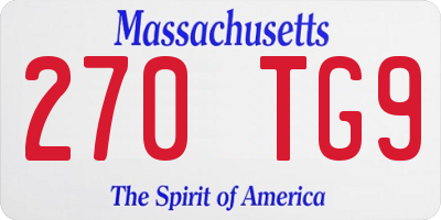 MA license plate 270TG9