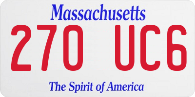 MA license plate 270UC6