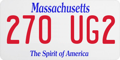 MA license plate 270UG2