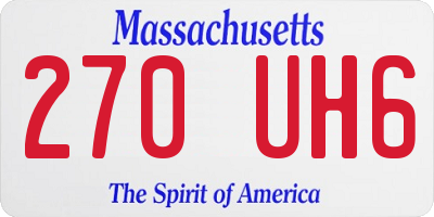 MA license plate 270UH6
