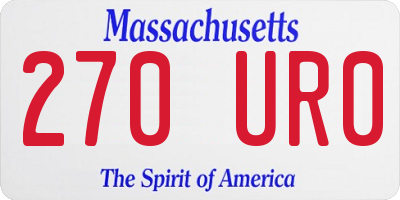 MA license plate 270UR0