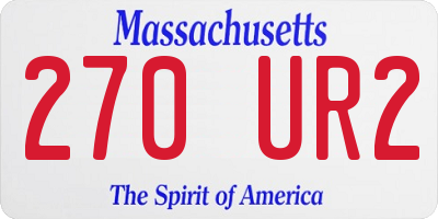 MA license plate 270UR2