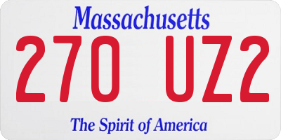MA license plate 270UZ2