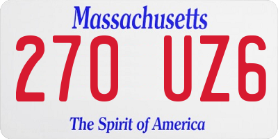 MA license plate 270UZ6