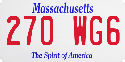 MA license plate 270WG6