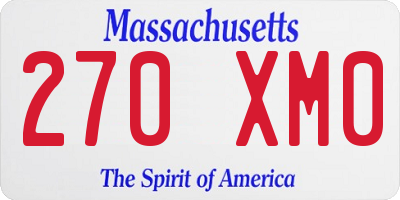 MA license plate 270XM0