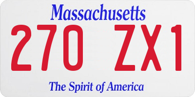 MA license plate 270ZX1