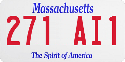 MA license plate 271AI1