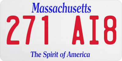 MA license plate 271AI8