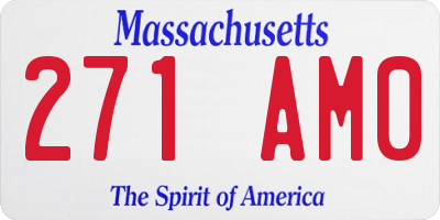 MA license plate 271AM0
