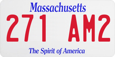 MA license plate 271AM2