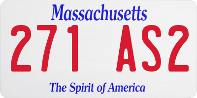 MA license plate 271AS2
