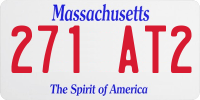MA license plate 271AT2