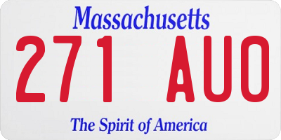 MA license plate 271AU0