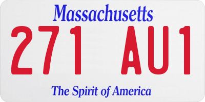 MA license plate 271AU1