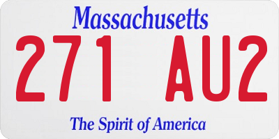 MA license plate 271AU2