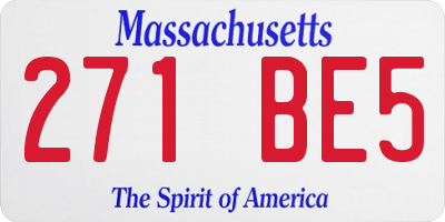 MA license plate 271BE5