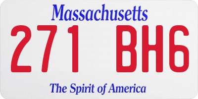 MA license plate 271BH6
