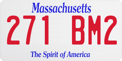 MA license plate 271BM2