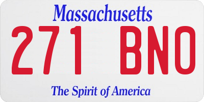 MA license plate 271BN0