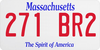 MA license plate 271BR2