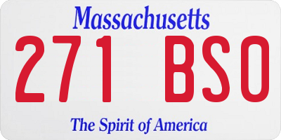 MA license plate 271BS0