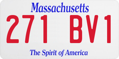 MA license plate 271BV1