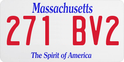 MA license plate 271BV2