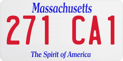 MA license plate 271CA1
