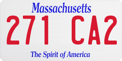 MA license plate 271CA2