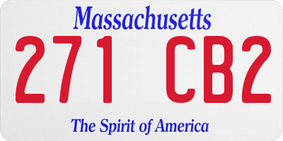MA license plate 271CB2