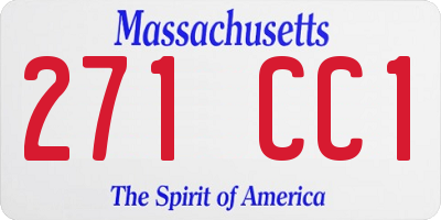 MA license plate 271CC1