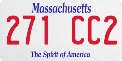 MA license plate 271CC2