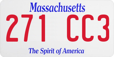 MA license plate 271CC3