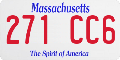 MA license plate 271CC6