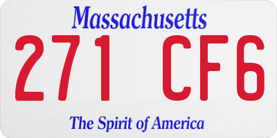 MA license plate 271CF6