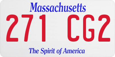MA license plate 271CG2