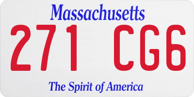 MA license plate 271CG6