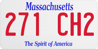 MA license plate 271CH2