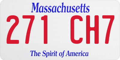MA license plate 271CH7