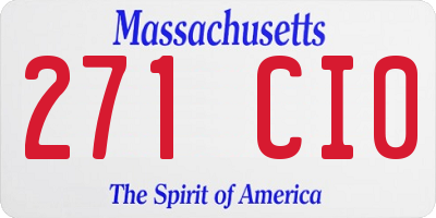 MA license plate 271CI0
